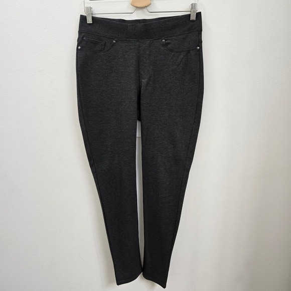 Seven7 Pants - Seven 7 Womens Pull On Legging Charcoal Gray Heather Ponte Pants Size Medium